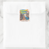 Hoover Dam Nevada/Arizona reisposter Vierkante Sticker (Tas)
