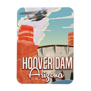Hoover Dam Nevada Arizona Vintage cartoon Magneet