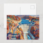 Hoover Dam Nevada Briefkaart (Voorkant / Achterkant)