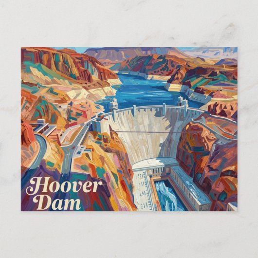 Hoover Dam Nevada Briefkaart (Voorkant)