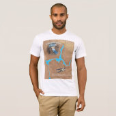 Hoover Dam Nevada-kaart T-shirt (Voorkant volledig)