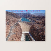 Hoover Dam Nevada. Kerstgroeten Legpuzzel (Horizontaal)