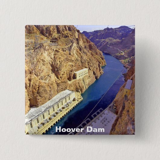 Hoover Dam, Nevada Vierkante Button 5,1 Cm (Voorkant)