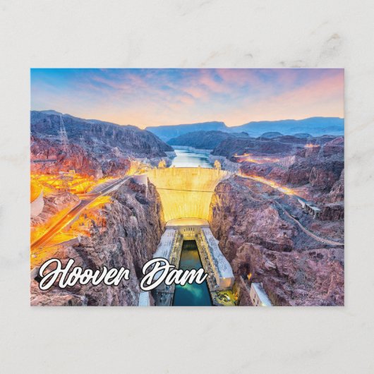 Hoover Dam, Nevada, VS Briefkaart (Voorkant)