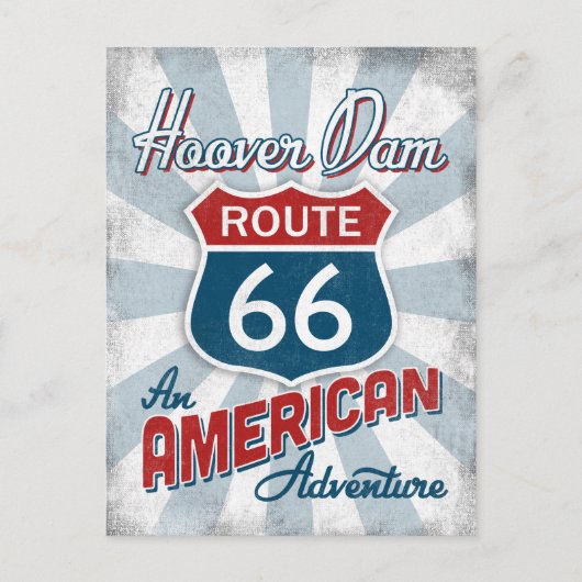 Hoover Dam Route 66  Amerika Briefkaart (Voorkant)