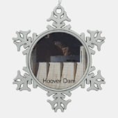 Hoover Dam Tin Sneeuwvlok Ornament (Voorkant)