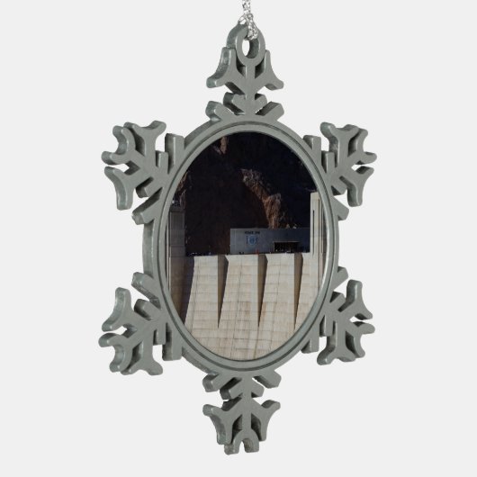 Hoover Dam Tin Sneeuwvlok Ornament (Links)