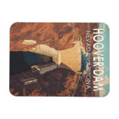 Hoover Dam Travel Art Vintage Magneet (Horizontaal)