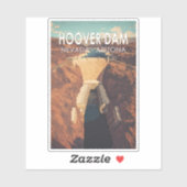 Hoover Dam Travel Art Vintage Sticker (Vel)