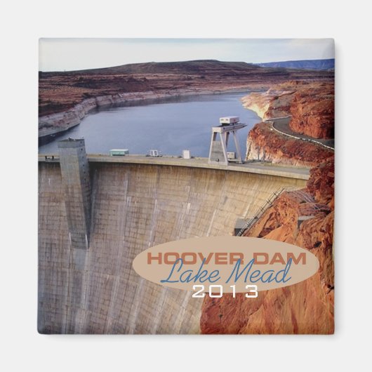 Hoover Dam Travel Souvenir Koelkast Magnet (Voorkant)