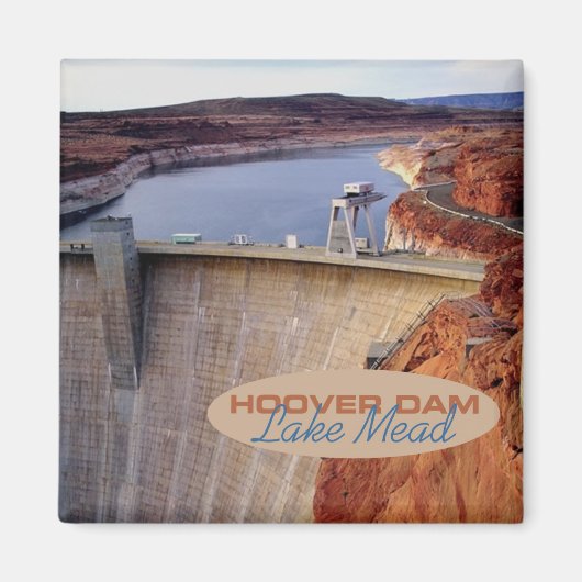 Hoover Dam Travel Souvenir Koelkast Magnet (Voorkant)