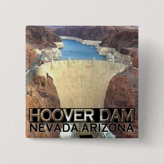 Hoover Dam Vierkante Button 5,1 Cm (Voorkant)