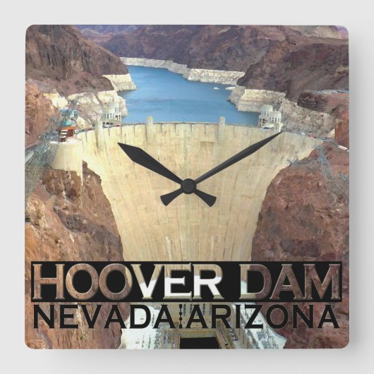 Hoover Dam Vierkante Klok (Voorkant)