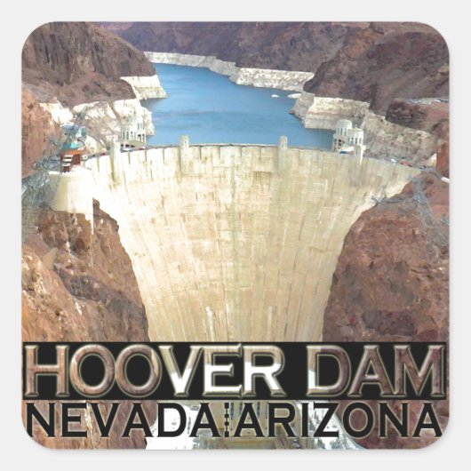 Hoover Dam Vierkante Sticker (Voorkant)