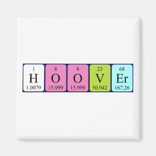 Hoover periodiek lijstnaam magnet