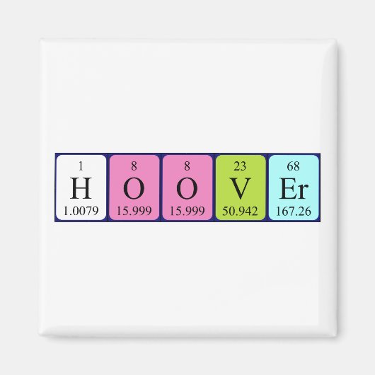 Hoover periodiek lijstnaam magnet (Voorkant)