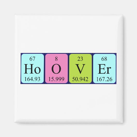 Hoover periodiek lijstnaam magnet (Voorkant)