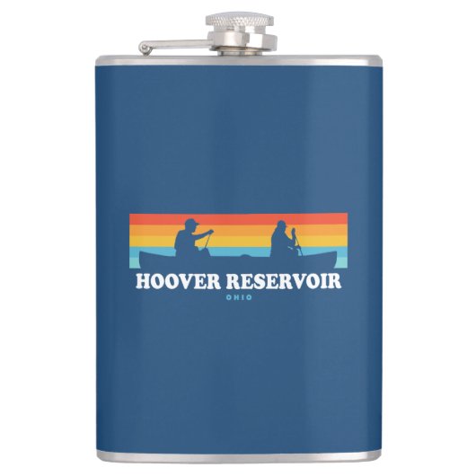 Hoover Reservoir Ohio Canoe Heupfles (Voorkant)