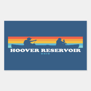 Hoover Reservoir Ohio Canoe Rechthoekige Sticker
