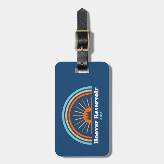Hoover Reservoir Ohio Rainbow Bagagelabel (Voorkant verticaal)