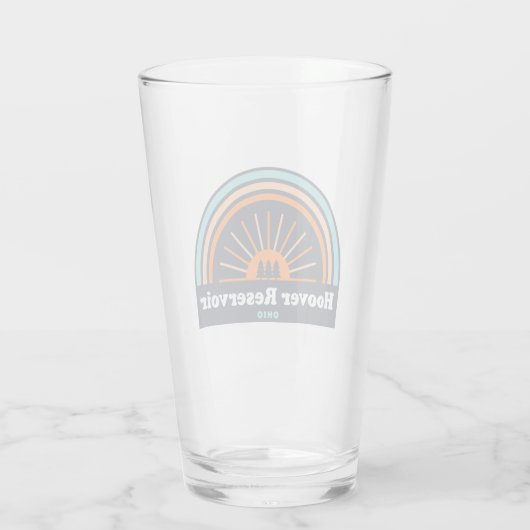 Hoover Reservoir Ohio Rainbow Glas (Achterkant)