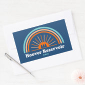 Hoover Reservoir Ohio Rainbow Rechthoekige Sticker (Envelop)