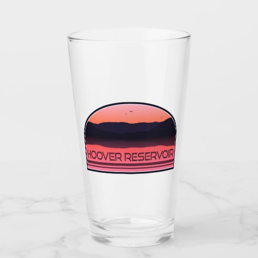 Hoover Reservoir Ohio Red Sunrise Glas (Voorkant)