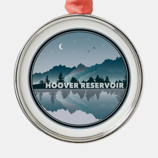 Hoover Reservoir Ohio Reflection Metalen Ornament (Voorkant)