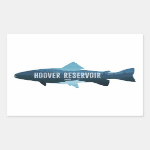 Hoover Reservoir Ohio Vis Rechthoekige Sticker