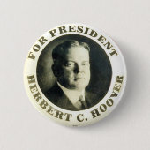 Hoover voor President - Button (Voorkant)