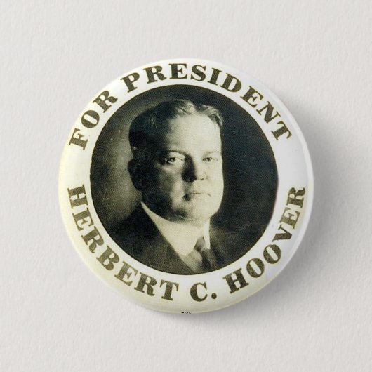 Hoover voor President - Button (Voorkant)