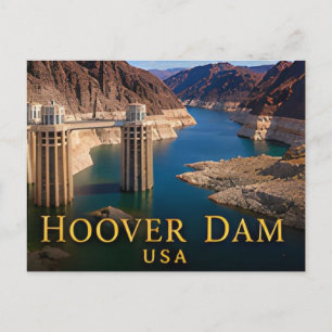 Hooverdam Nevada Arizona Colorado River Monument Briefkaart