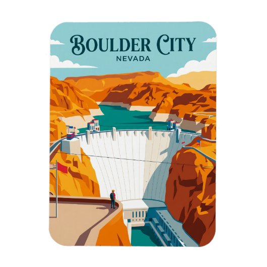 Hooverdam USA Magneet (Verticaal)