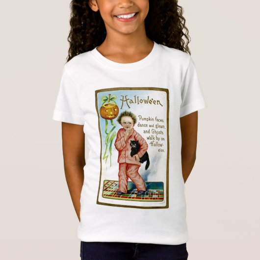 Hoowe'en Pumpkin Faces T-shirt (Voorkant)
