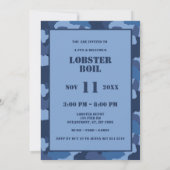 Hooyah! Blauwe Camo Foto Verjaardag Kreeft Boil Kaart (Achterkant)