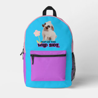 Hop aan de wilde kant bedrukte rugzak