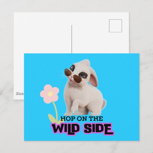 Hop aan de wilde kant briefkaart (Voorkant / Achterkant)