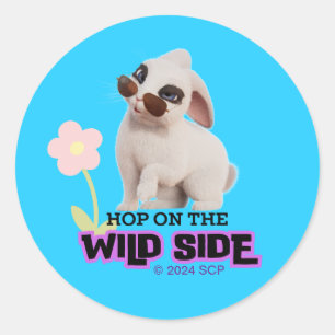 Hop aan de wilde kant ronde sticker