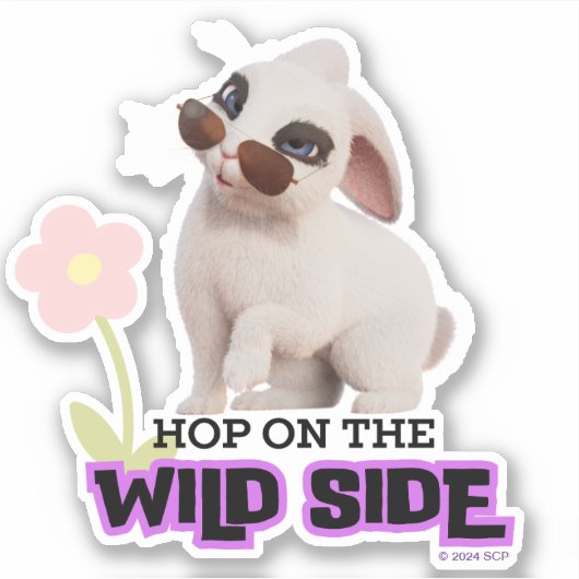 Hop aan de wilde kant sticker (Voorkant)