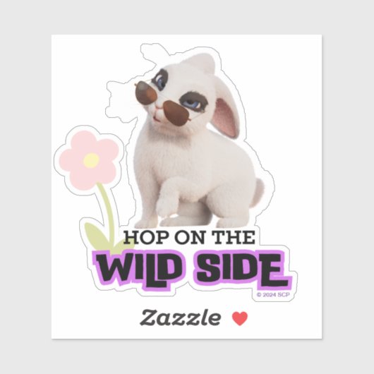Hop aan de wilde kant sticker (Vel)