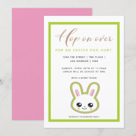 Hop aan over paaseihunt Bunny gepersonaliseerd Kaart
