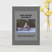 Hop-Along Casualty - Wacht tot mijn Hip Replacemen Kaart (Gele Bloem)