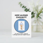 Hop-Along-ongeval - totdat Hip vervangen is Briefkaart (Staand voorkant)