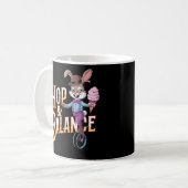 Hop & Balance – Unicycle Bunny Circus Act Koffiemok (Voorkant links)