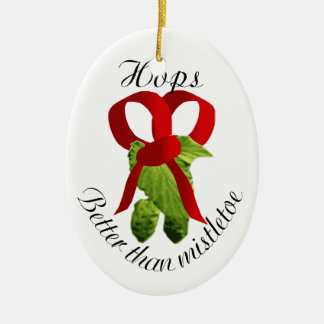 Hop - beter dan mistletoe keramisch ornament