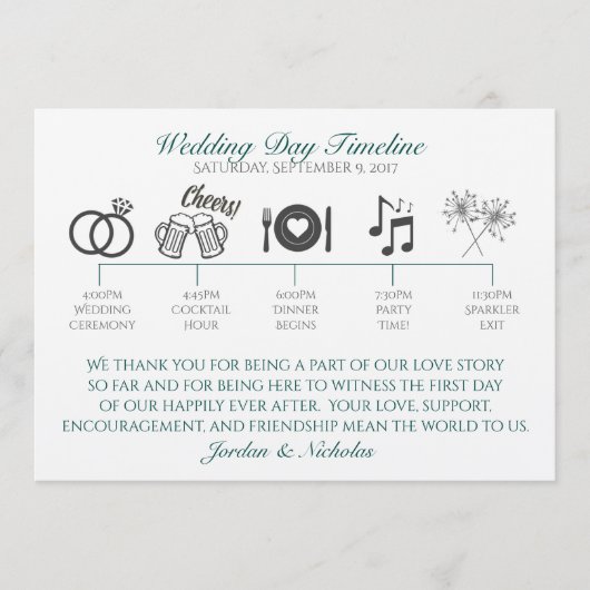 Hop, Bier Trouwprogramma Programmakaart (Voorkant)