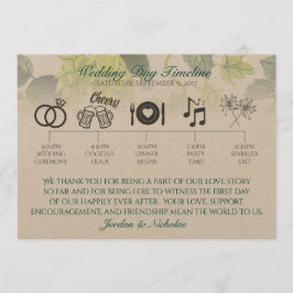 Hop, Bier Trouwprogramma Programmakaart