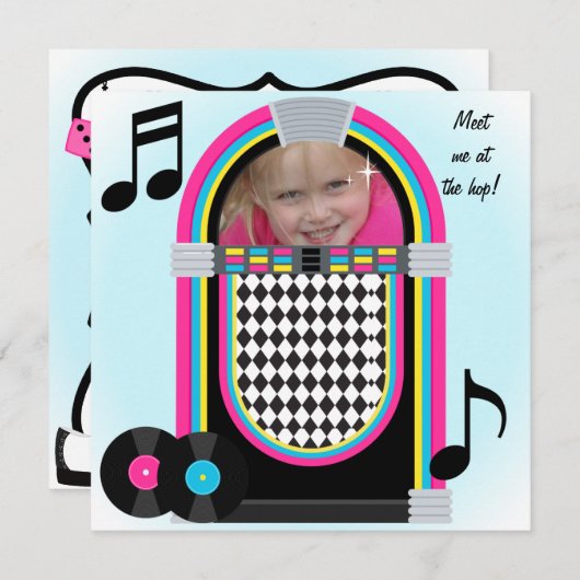 Hop Birthday Invitation Kaart (Voorkant / Achterkant)