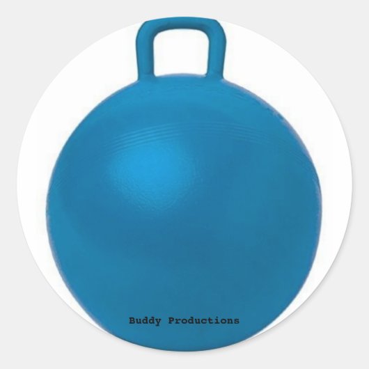 Hop, Buddy Productions Ronde Sticker (Voorkant)