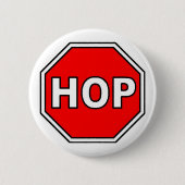 HOP-Button Ronde Button 5,7 Cm (Voorkant)